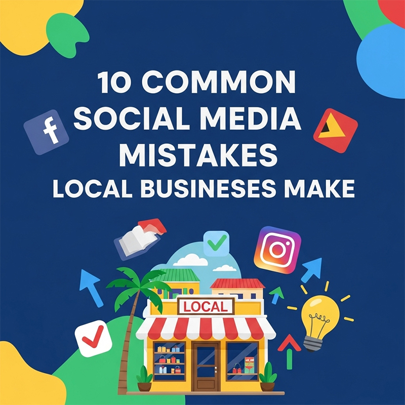 Some common mistakes small local businesses often make with their social media presence and advertising, along with brief tips on how to avoid them: